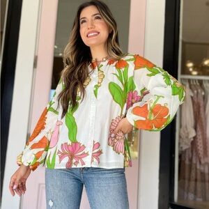 Olivia James Emory Mod Floral Blouse